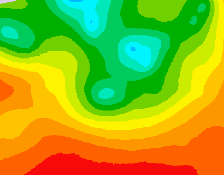 GDPS 500 millibar geopotential height 042 hour forecast chart for Canada based on 2026/08/16 0000Z data
