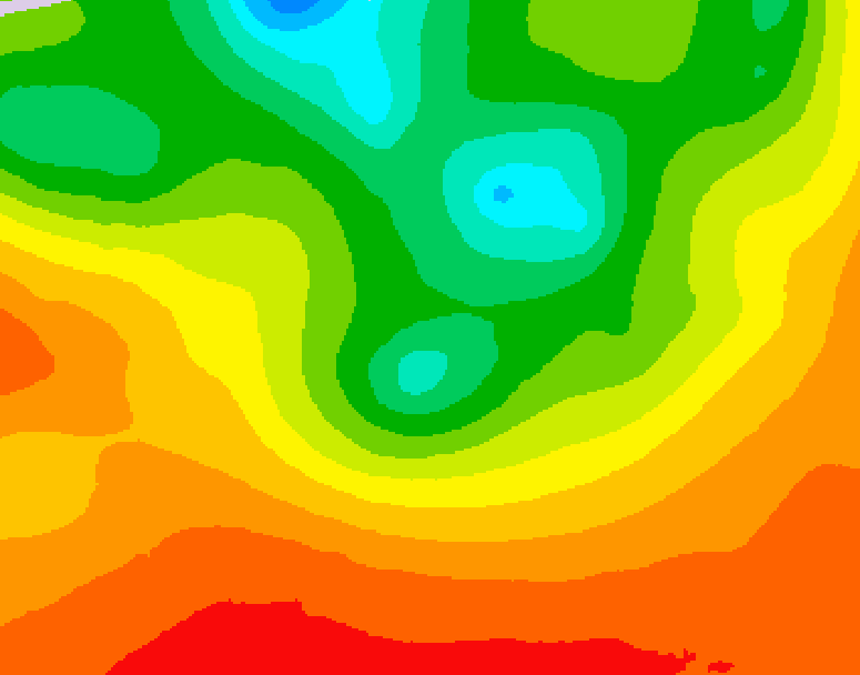 GDPS 500 millibar geopotential height 048 hour forecast chart for Canada based on 2026/08/16 0000Z data