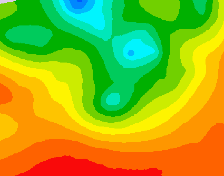 GDPS 500 millibar geopotential height 054 hour forecast chart for Canada based on 2026/08/16 0000Z data