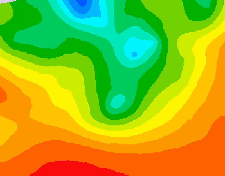 GDPS 500 millibar geopotential height 060 hour forecast chart for Canada based on 2026/08/16 0000Z data