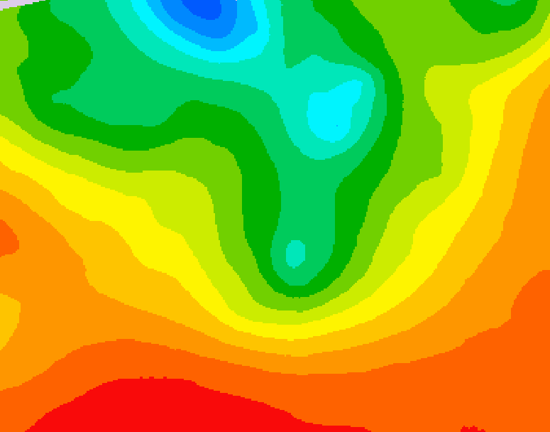 GDPS 500 millibar geopotential height 066 hour forecast chart for Canada based on 2026/08/16 0000Z data