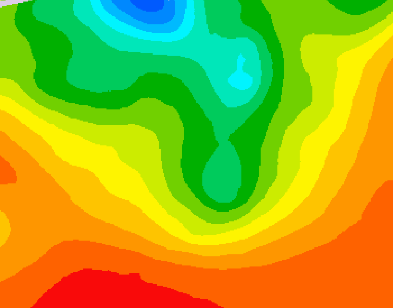 GDPS 500 millibar geopotential height 072 hour forecast chart for Canada based on 2026/08/16 0000Z data