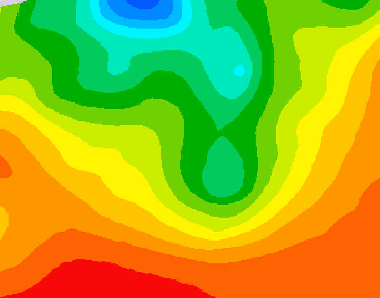 GDPS 500 millibar geopotential height 078 hour forecast chart for Canada based on 2026/08/16 0000Z data