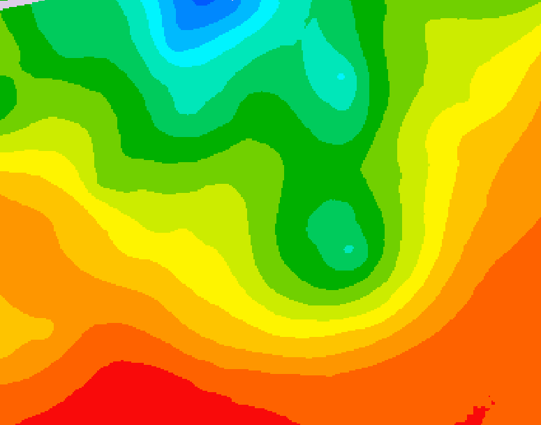 GDPS 500 millibar geopotential height 090 hour forecast chart for Canada based on 2026/08/16 0000Z data