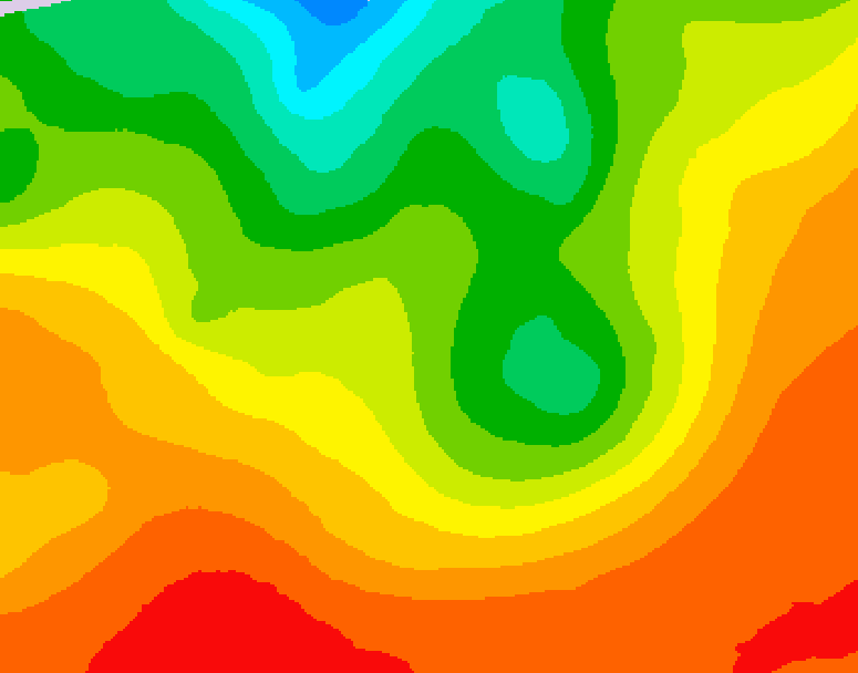 GDPS 500 millibar geopotential height 096 hour forecast chart for Canada based on 2026/08/16 0000Z data