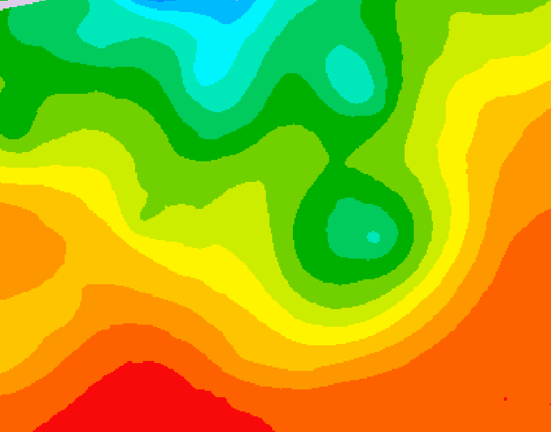 GDPS 500 millibar geopotential height 102 hour forecast chart for Canada based on 2026/08/16 0000Z data
