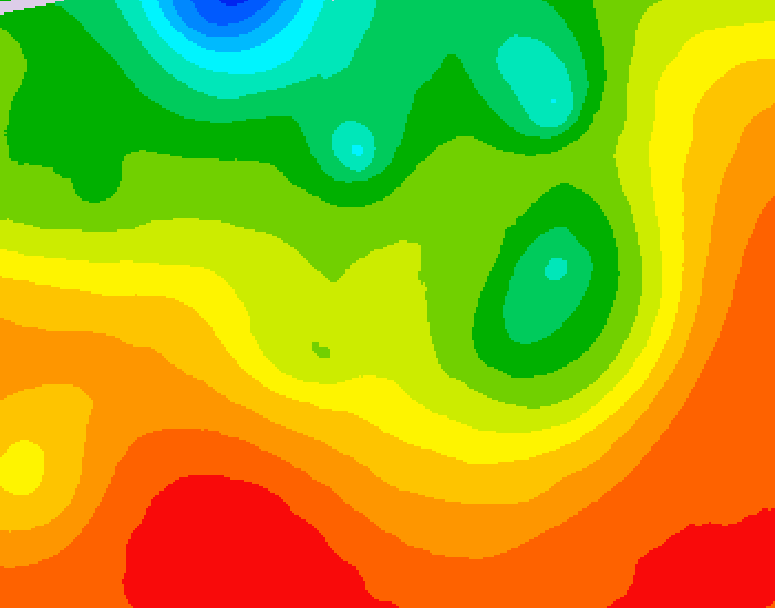 GDPS 500 millibar geopotential height 126 hour forecast chart for Canada based on 2026/08/16 0000Z data
