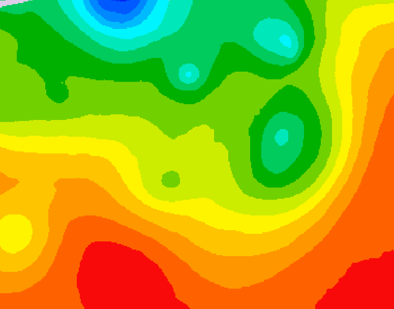 GDPS 500 millibar geopotential height 132 hour forecast chart for Canada based on 2026/08/16 0000Z data