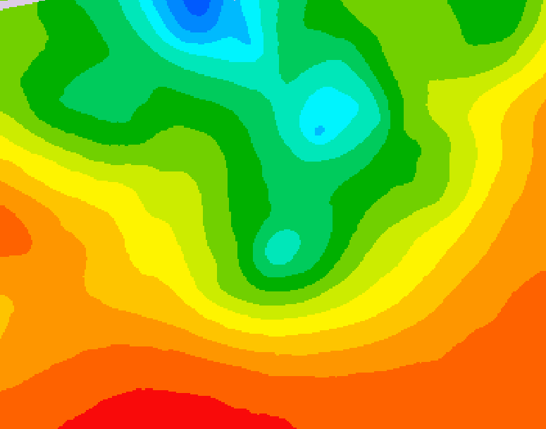 GDPS 500 millibar geopotential height 048 hour forecast chart for Canada based on 2026/08/16 1200Z data