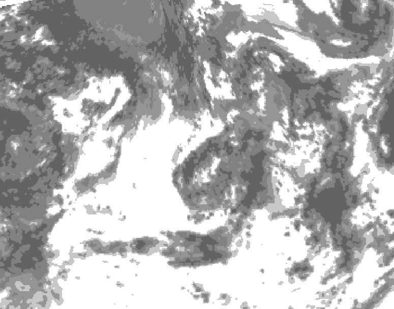 GDPS total cloud 066 hour forecast chart for Canada based on 2026/08/16 0000Z data