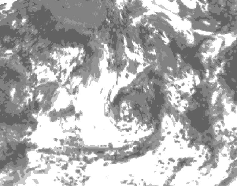 GDPS total cloud 072 hour forecast chart for Canada based on 2026/08/16 0000Z data