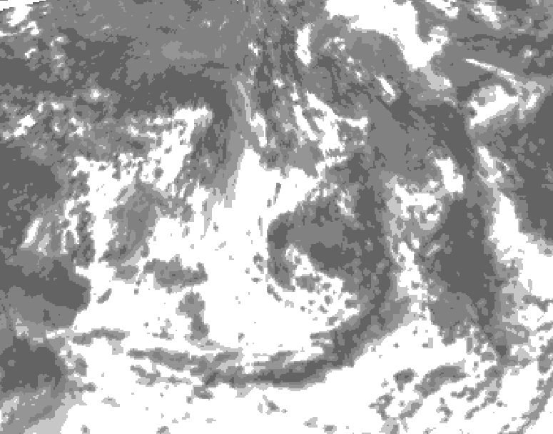 GDPS total cloud 078 hour forecast chart for Canada based on 2026/08/16 0000Z data