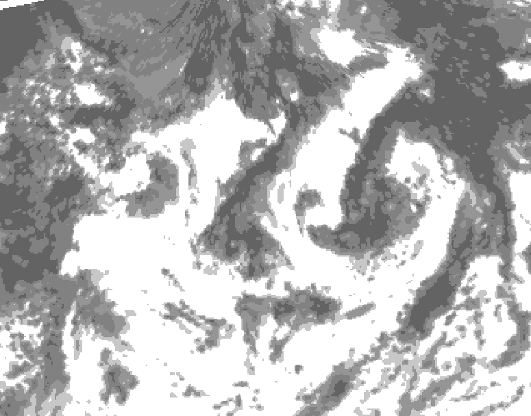 GDPS total cloud 138 hour forecast chart for Canada based on 2026/08/16 0000Z data