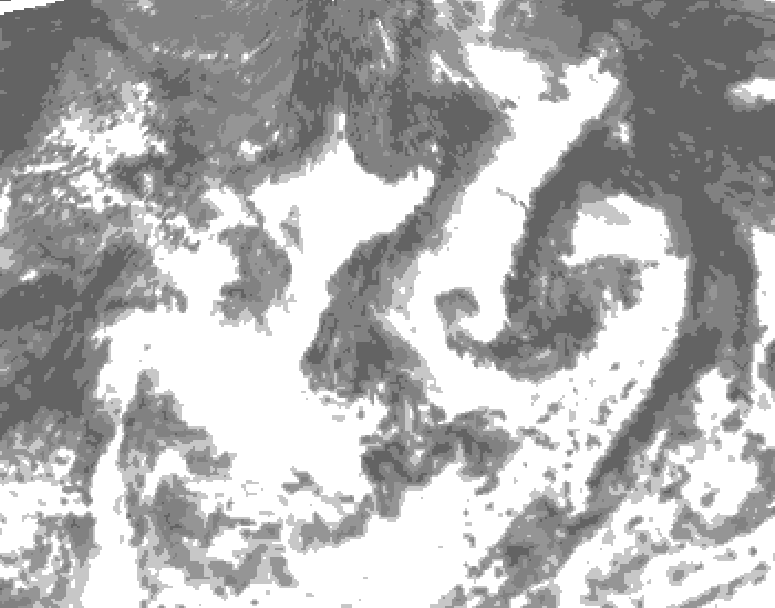 GDPS total cloud 144 hour forecast chart for Canada based on 2026/08/16 0000Z data