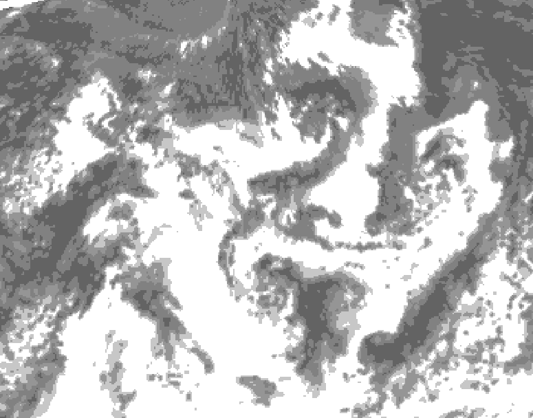 GDPS total cloud 162 hour forecast chart for Canada based on 2026/08/16 0000Z data