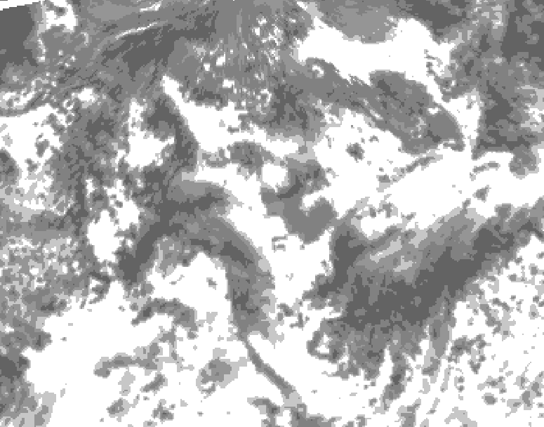 GDPS total cloud 198 hour forecast chart for Canada based on 2026/08/16 0000Z data