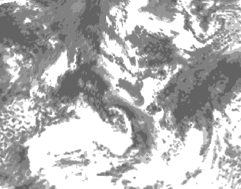 GDPS total cloud 234 hour forecast chart for Canada based on 2026/08/16 0000Z data