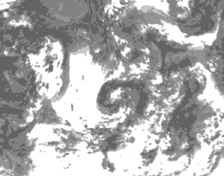 GDPS total cloud 048 hour forecast chart for Canada based on 2026/08/16 1200Z data