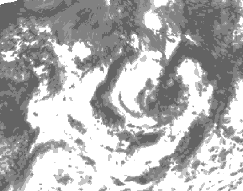 GDPS total cloud 120 hour forecast chart for Canada based on 2026/08/16 1200Z data