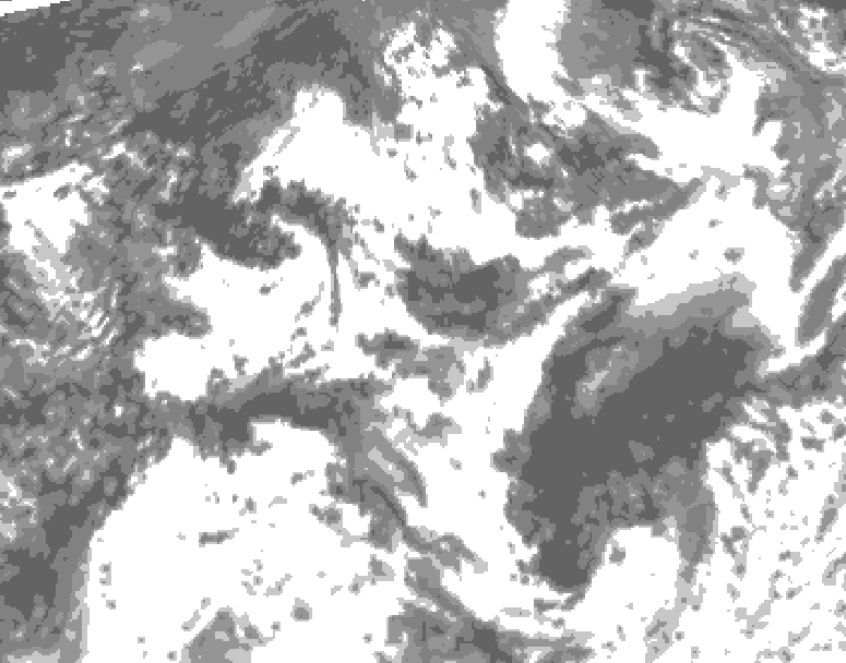 GDPS total cloud 192 hour forecast chart for Canada based on 2026/08/16 1200Z data