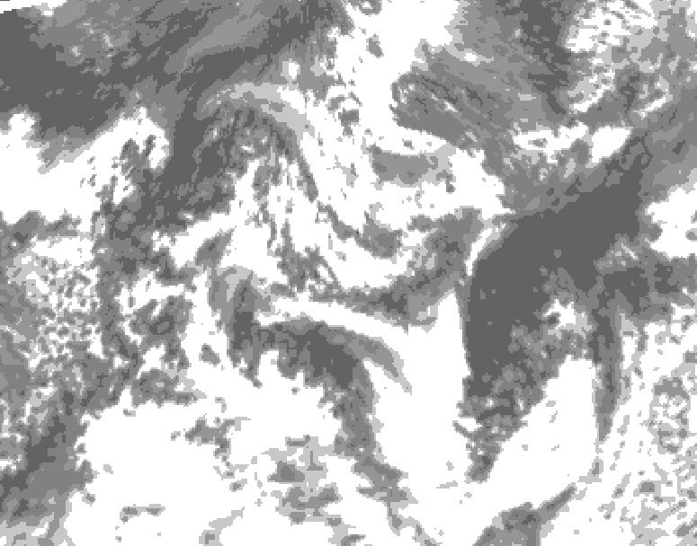 GDPS total cloud 216 hour forecast chart for Canada based on 2026/08/16 1200Z data