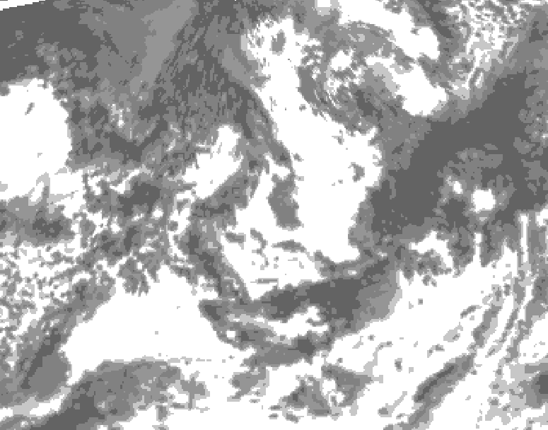 GDPS total cloud 240 hour forecast chart for Canada based on 2026/08/16 1200Z data