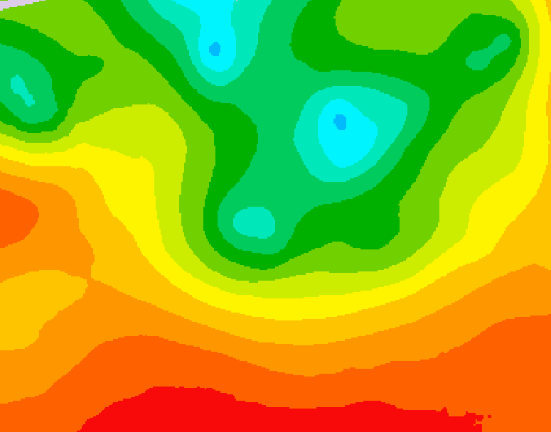 GDPS 500 millibar geopotential height 012 hour forecast chart for Canada based on 2026/08/17 0000Z data