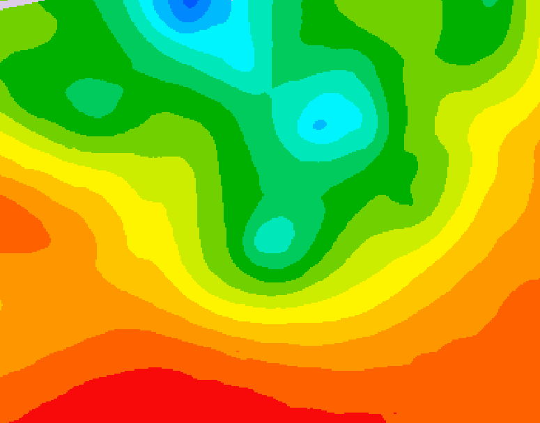 GDPS 500 millibar geopotential height 030 hour forecast chart for Canada based on 2026/08/17 0000Z data