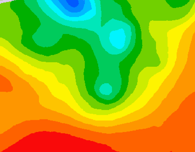 GDPS 500 millibar geopotential height 042 hour forecast chart for Canada based on 2026/08/17 0000Z data