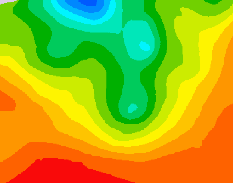 GDPS 500 millibar geopotential height 048 hour forecast chart for Canada based on 2026/08/17 0000Z data