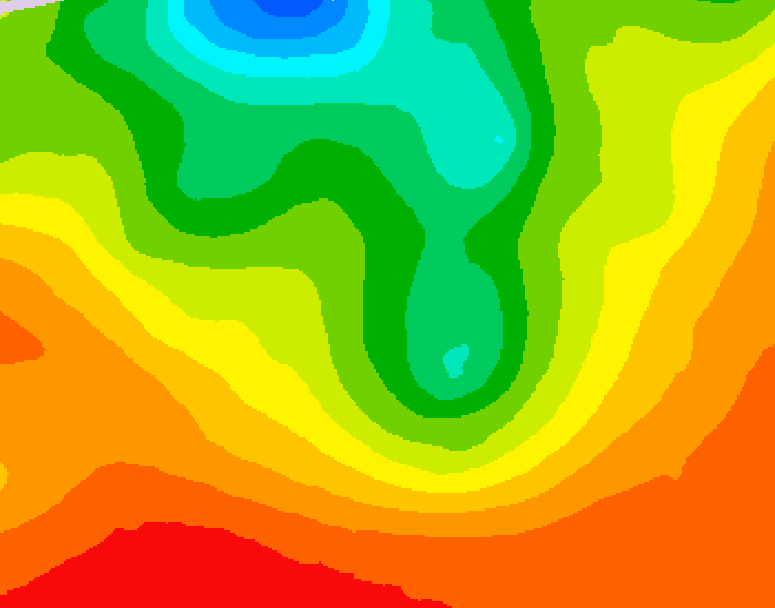 GDPS 500 millibar geopotential height 054 hour forecast chart for Canada based on 2026/08/17 0000Z data