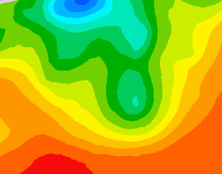 GDPS 500 millibar geopotential height 060 hour forecast chart for Canada based on 2026/08/17 0000Z data