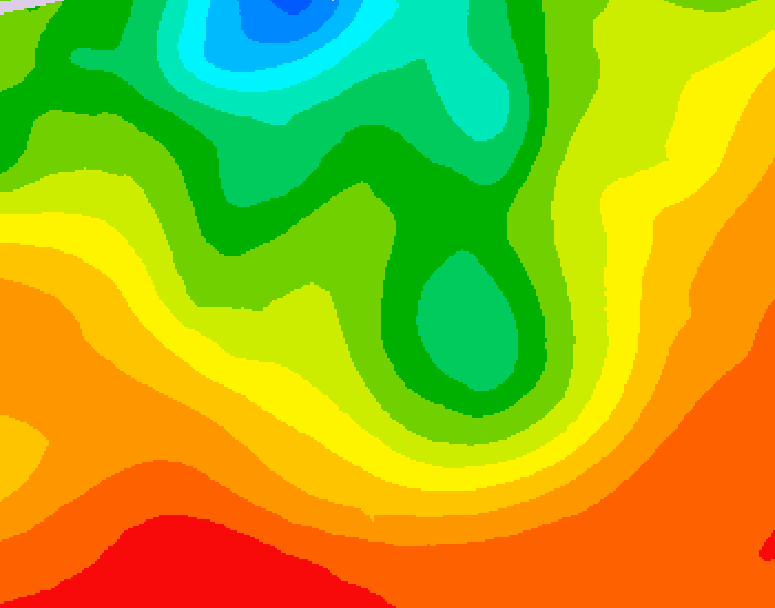 GDPS 500 millibar geopotential height 066 hour forecast chart for Canada based on 2026/08/17 0000Z data