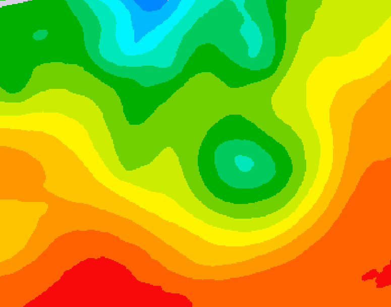 GDPS 500 millibar geopotential height 078 hour forecast chart for Canada based on 2026/08/17 0000Z data