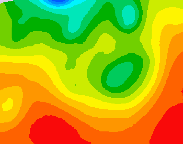 GDPS 500 millibar geopotential height 096 hour forecast chart for Canada based on 2026/08/17 0000Z data