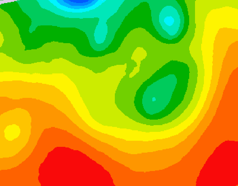 GDPS 500 millibar geopotential height 102 hour forecast chart for Canada based on 2026/08/17 0000Z data
