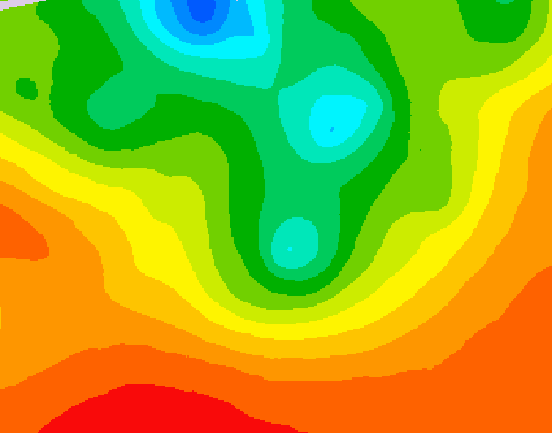 GDPS 500 millibar geopotential height 024 hour forecast chart for Canada based on 2026/08/17 1200Z data