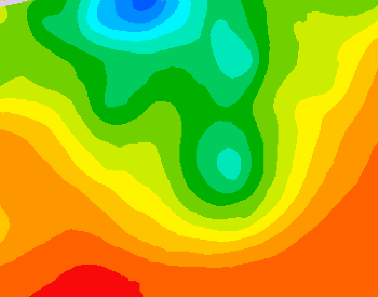 GDPS 500 millibar geopotential height 048 hour forecast chart for Canada based on 2026/08/17 1200Z data