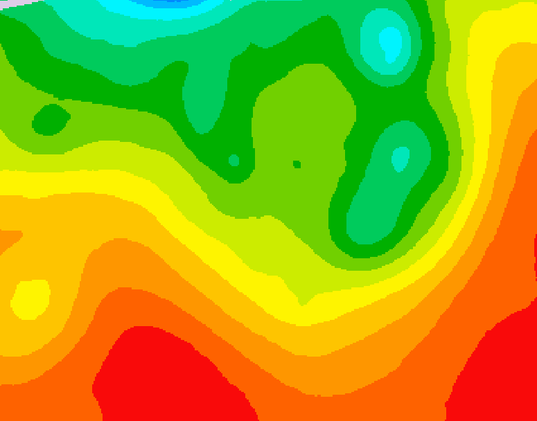 GDPS 500 millibar geopotential height 096 hour forecast chart for Canada based on 2026/08/17 1200Z data