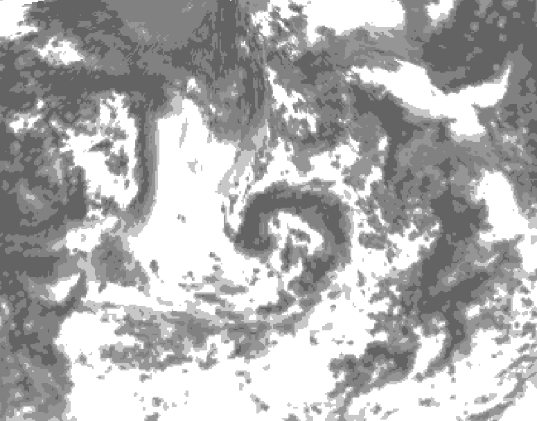 GDPS total cloud 030 hour forecast chart for Canada based on 2026/08/17 0000Z data