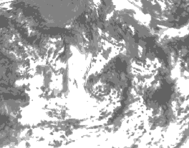GDPS total cloud 048 hour forecast chart for Canada based on 2026/08/17 0000Z data