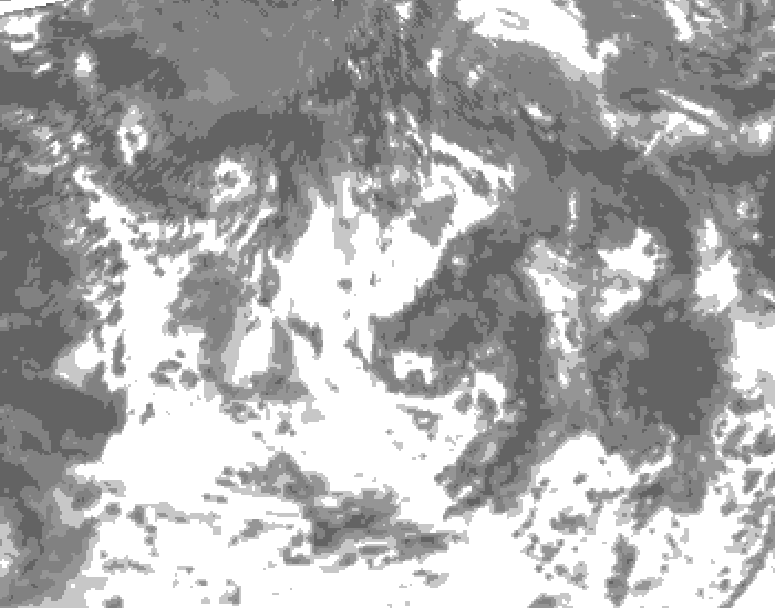 GDPS total cloud 054 hour forecast chart for Canada based on 2026/08/17 0000Z data