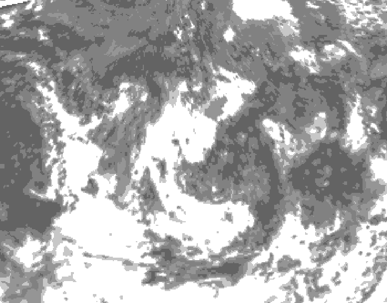 GDPS total cloud 060 hour forecast chart for Canada based on 2026/08/17 0000Z data