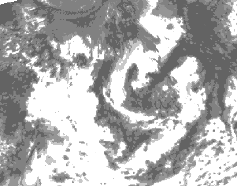GDPS total cloud 108 hour forecast chart for Canada based on 2026/08/17 0000Z data