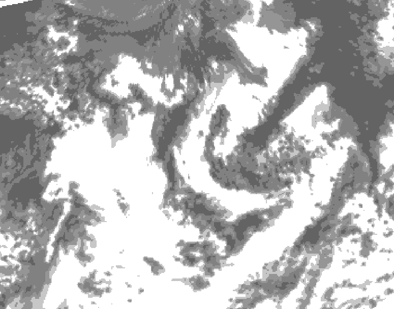 GDPS total cloud 114 hour forecast chart for Canada based on 2026/08/17 0000Z data