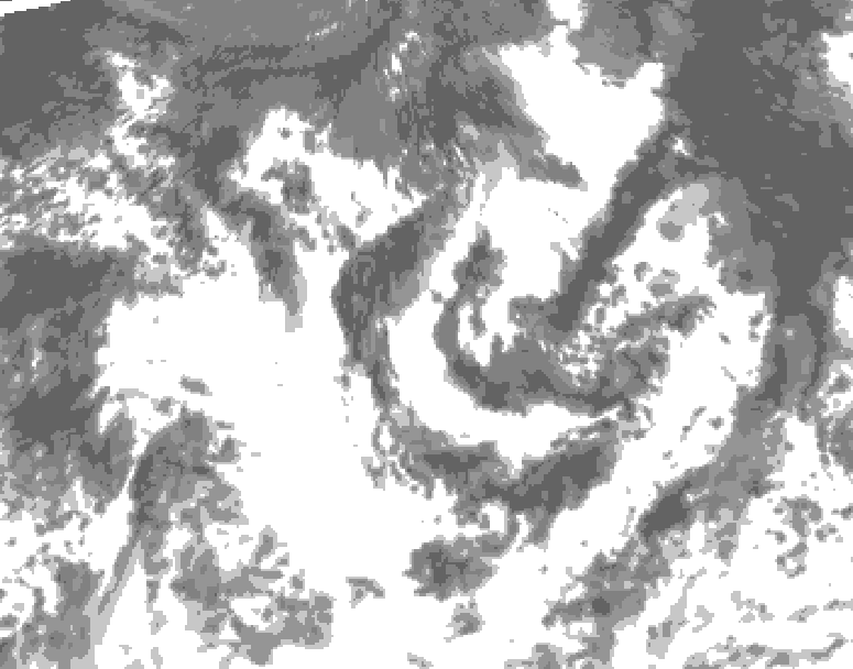 GDPS total cloud 120 hour forecast chart for Canada based on 2026/08/17 0000Z data
