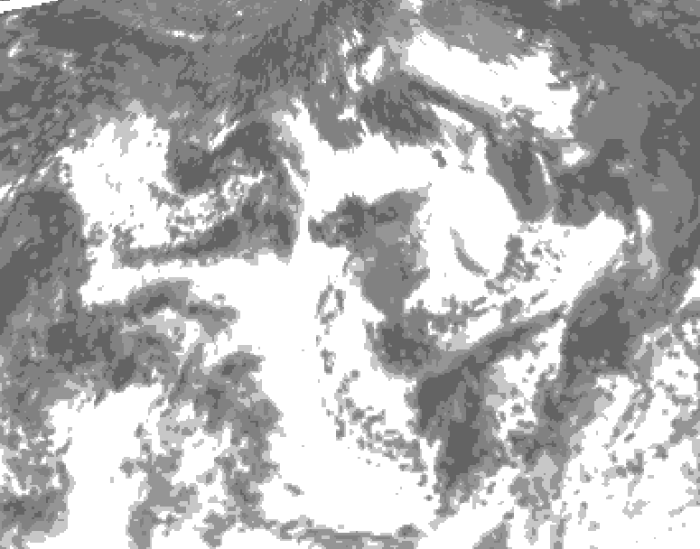 GDPS total cloud 144 hour forecast chart for Canada based on 2026/08/17 0000Z data