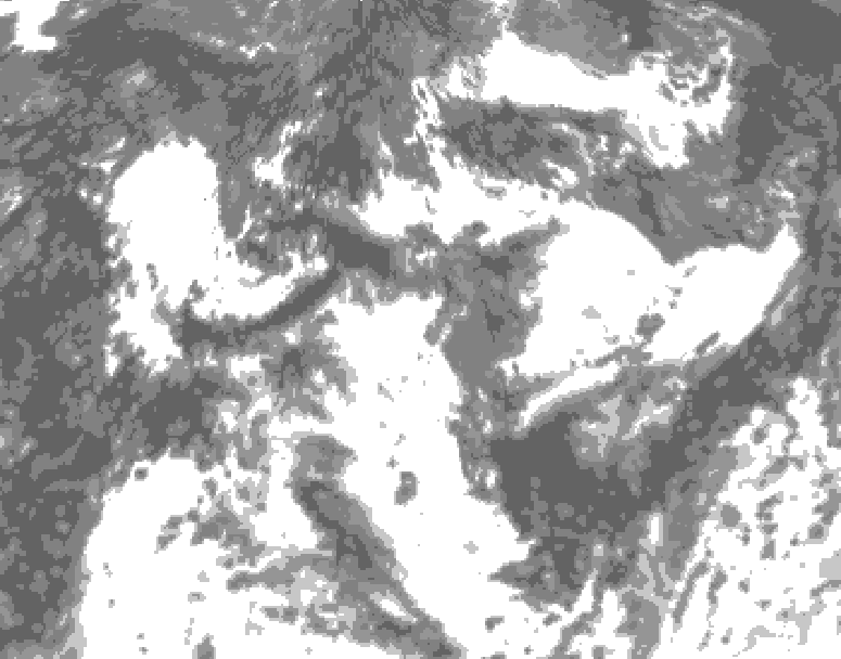 GDPS total cloud 156 hour forecast chart for Canada based on 2026/08/17 0000Z data