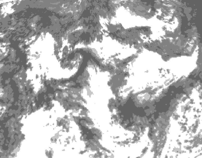 GDPS total cloud 162 hour forecast chart for Canada based on 2026/08/17 0000Z data