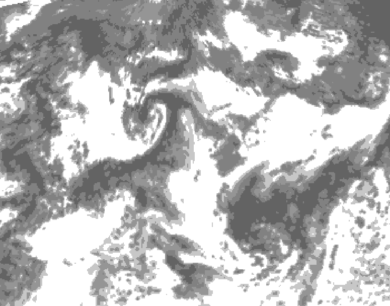 GDPS total cloud 168 hour forecast chart for Canada based on 2026/08/17 0000Z data